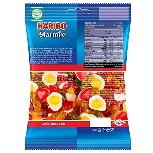 Haribo Starmix, 2 x 160 g - Double pack of mixed fruit gummy candies.