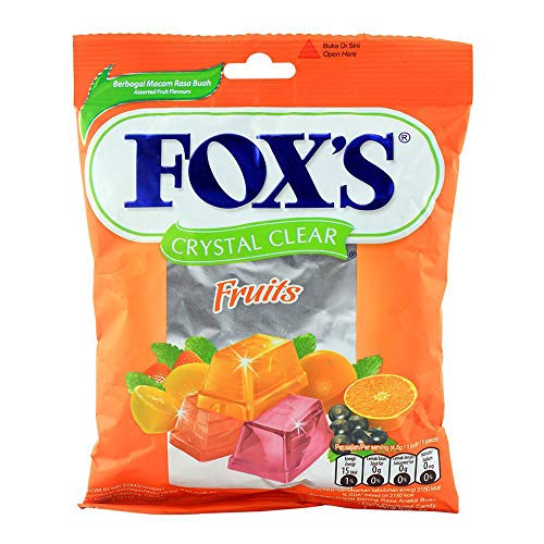 FOX's Crystal Clear Fruits Candy, 3.17 Oz / 90 Grams - Classic fruit candy!