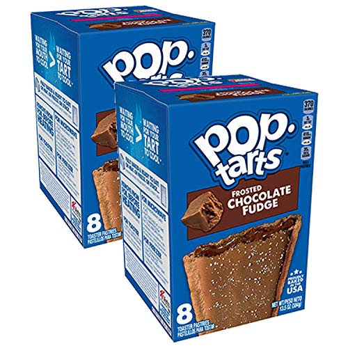 Pop Tarts Frosted Chocolate Fudge Pack of 2 Pouch, 2 x 416 g - "Double the fudgy goodness!"