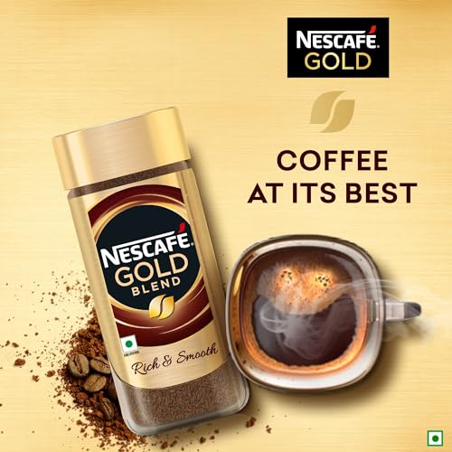 NESCAFE Gold Rich and Smooth Instant Coffee Powder, 90g Jar - "Gold Rich & Smooth - Instant Coffee in a Jar!"