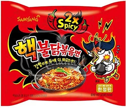 Samyang Hot Chicken Ramen 2X Spicy Noodles, 140 grams