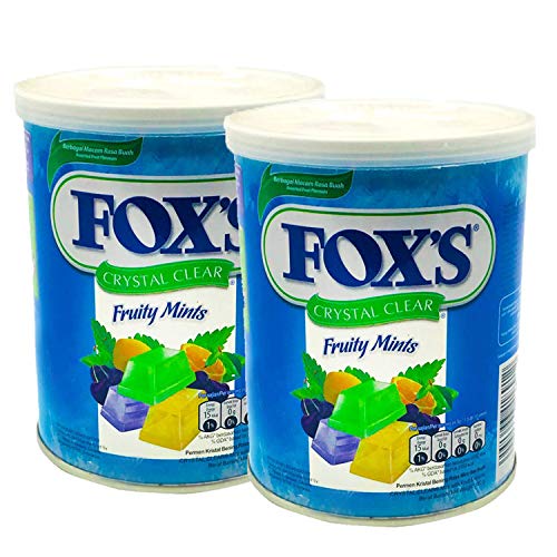 Fox's Crystal Clear Fruity Mints Candy, 6.35 oz / 180 g, 2 Pack - Double fruity mints!