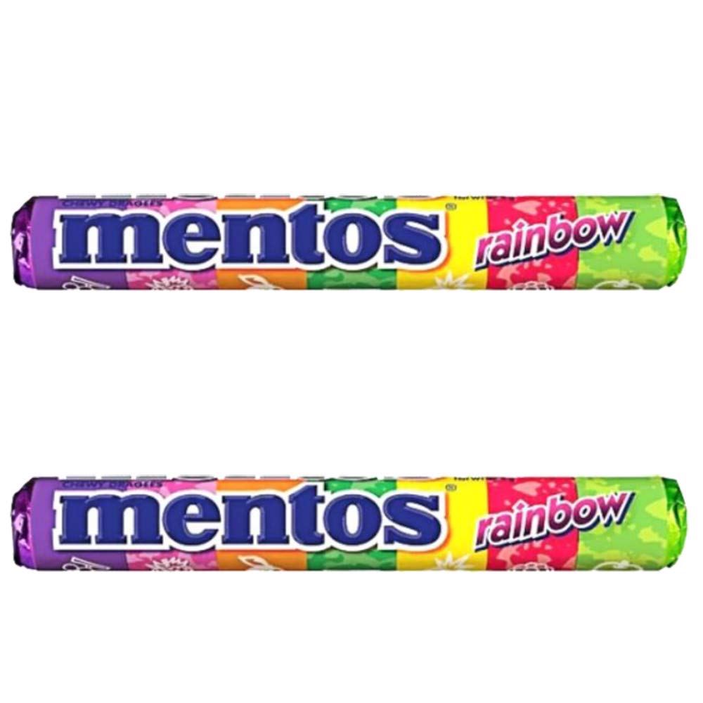 Mentos Rainbow Chewy Dragees Pack of: 2, x 29 g - "Rainbow Chewy Dragees Double Pack!"