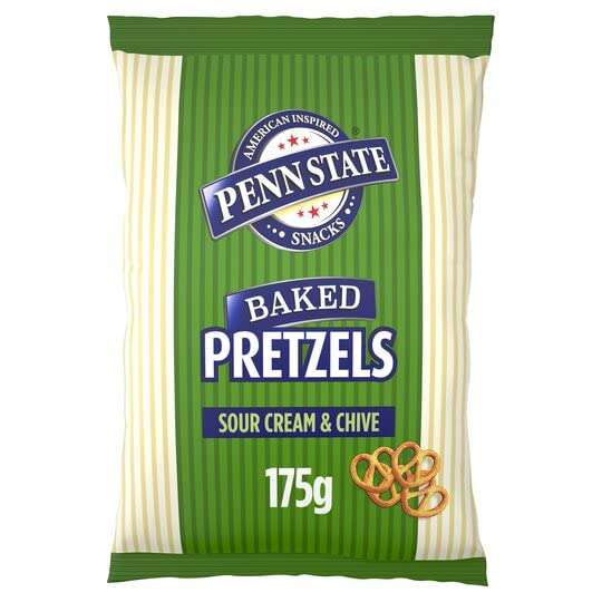 Penn State Pretzels Sour Cream & Chive Flavour Delicious American Inspired Snacks Perfectly Baked 175g (UK) - "Sour cream & chive perfection!"