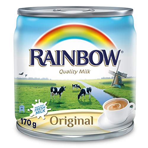 Rainbow Full Cream Sterilized, Evaporated Milk, 160 Millilitre - Cream - Full cream evaporated milk, 160ml!