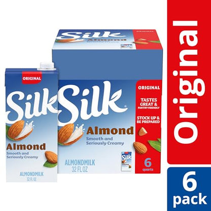 Silk Original Almond Beverage 60 Calories (Plant Based / Vegan Milk Alternative) 946 ml