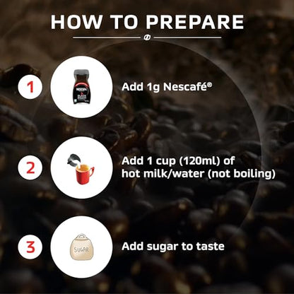 Nescafe Classic Black Roast Instant Coffee, 90g Jar, Rich & Dark | 100% Pure Soluble Coffee Powder - "Bold Black Roast in Every Sip!"