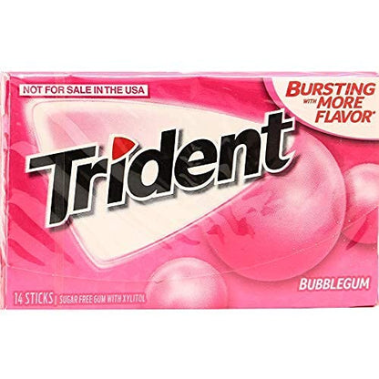 Trident Bubble Gum, 14 Sticks, 0.71 oz ℮ 20 g