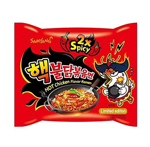 Sam Yang Instant Korean Noodles - 140 grams (Pack of 2) (Imported) (2X Spicy & Cheese)