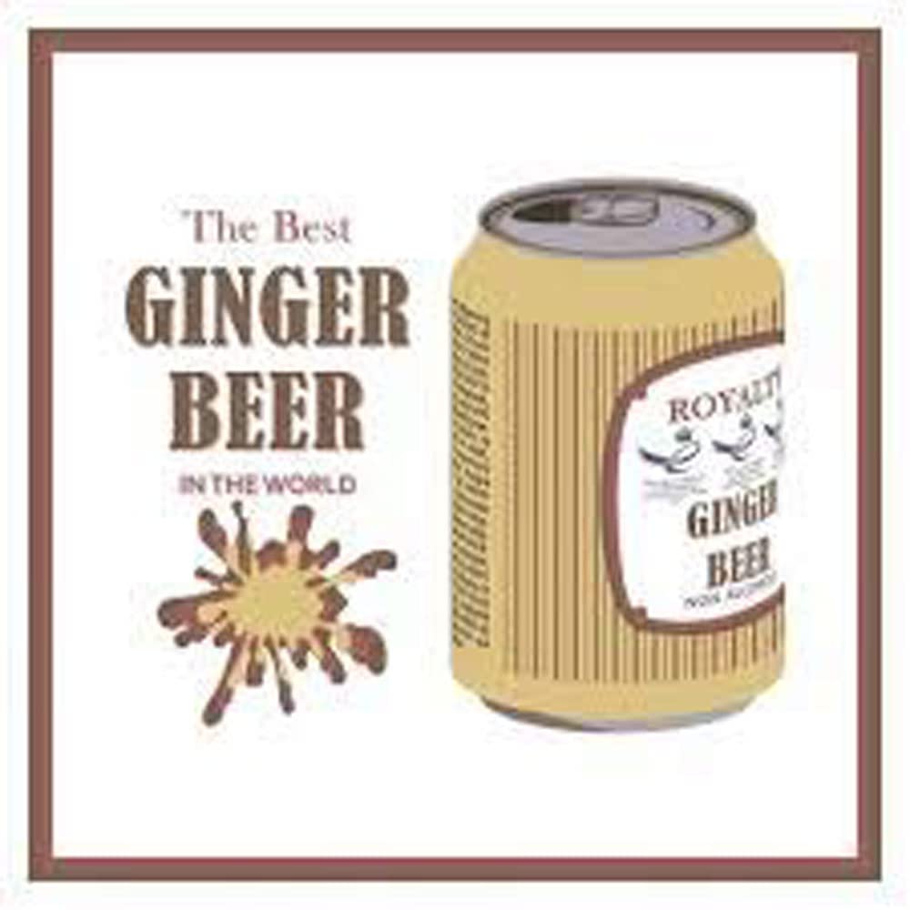 Royalty Ginger Beer Soft Drink 330ml Each,Pack of 4 Cans (Imported Product)