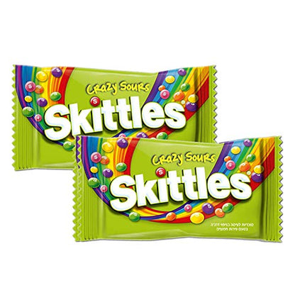 Skittles Crazy Sour Flavour Candy Imported(Pack of 2),45 g