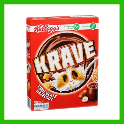 Kellogg's Krave Chocolate Hazelnut Cereal - Irresistible Breakfast Bliss, 410g Pack - Dive into breakfast bliss with Kellogg's Krave Chocolate Hazelnut Cereal, 410g.