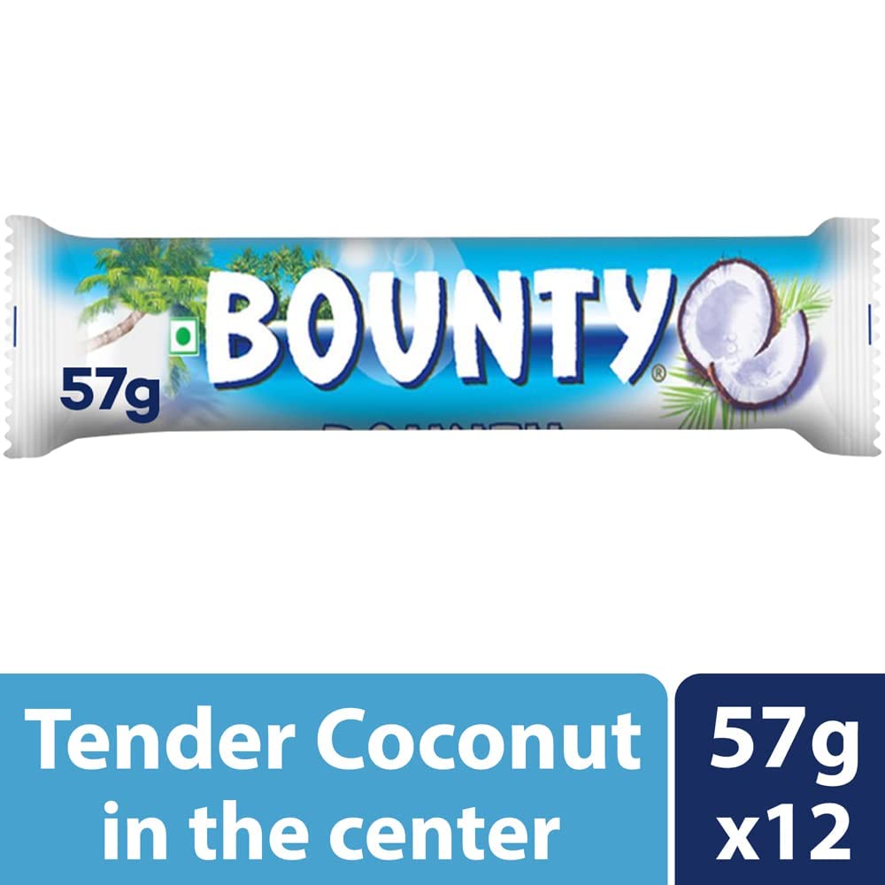 Bounty Coconut Milk Chocolate, 12 x 57 g – Creamy coconut chocolate!