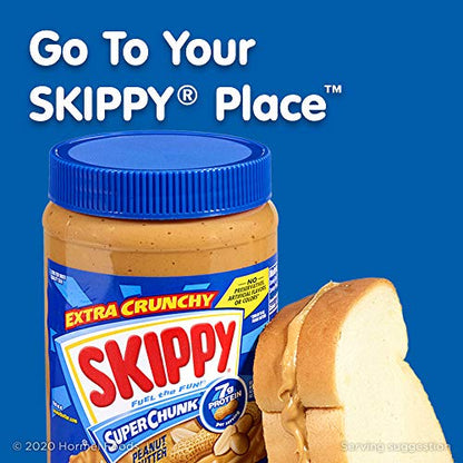 Skippy Peanut Butter, Reduced Fat Super Chunk, 16.3-Ounce Jars (Pack of 6)