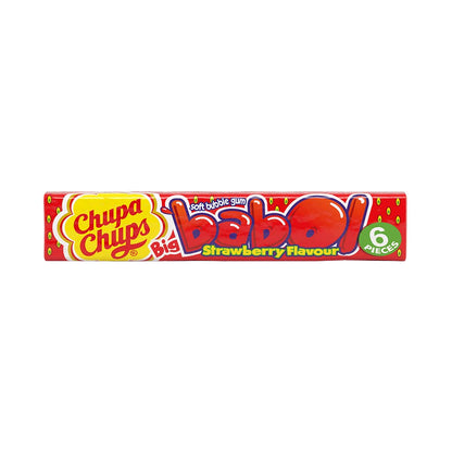 Chupa Chups Big Babol Strawberry Chewing Gum 27g - Strawberry bubble gum