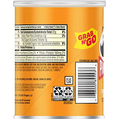 Pringles Grab and Go Cheddar Cheese, 40g - Grab and go cheddar cheese Pringles!