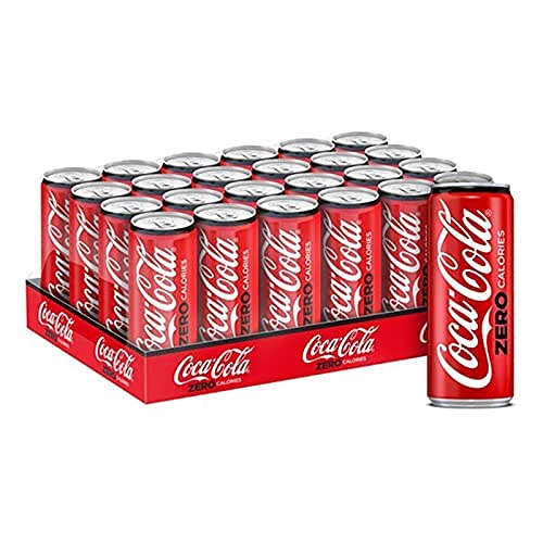 CocaCola Zero Sugar Imported 330Ml, Pack Of 24, Vegetarian - Zero sugar Coke