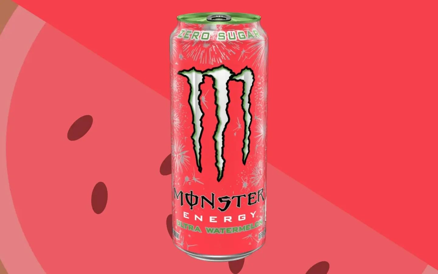 Monster Energy Ultra Watermelon Zero Sugar 500ml Can - Case of 12 - "Watermelon Zero Kick!"