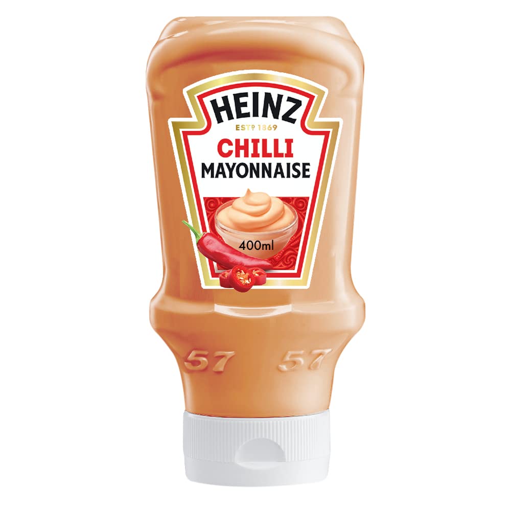 Heinz Fiery Chili Mayonnaise, 400ml - Larger bottle of spicy chili mayonnaise.