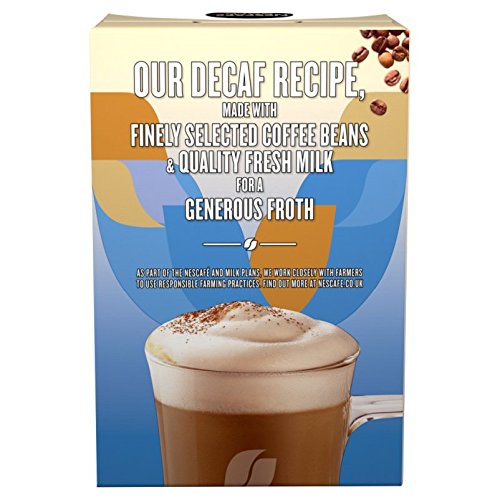 Nescafe Gold Decaffeinated Cappuccino Unsweetened Coffee 8 Sachets Pouch, 6 X 120 g - "Decaf Cappuccino Bliss - Unsweetened Perfection in Every Sachet!"