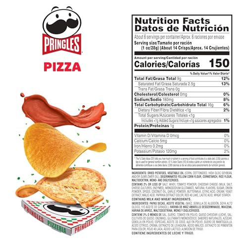 Pringles Pizza Potato Crisps, 158 g - Pizza-flavored Pringles!