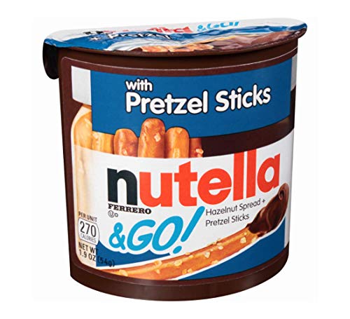 Nutella Hazelnut Spread & Pretzels Sticks &Go! - Pack of 2 Pouch, 2 x 54 g - "Perfect snack combo!"