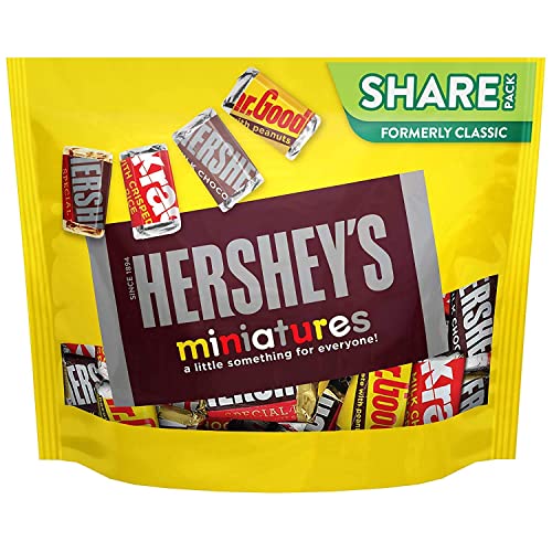 Hershey's Miniature, 2 X 294 g - Double the delight with two packs of Hershey's mini treats, 294g each.