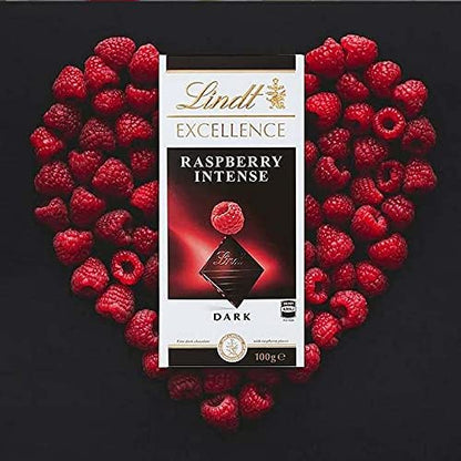 Lindt Excellence Raspberry Intense Dark Chocolate, 100 g