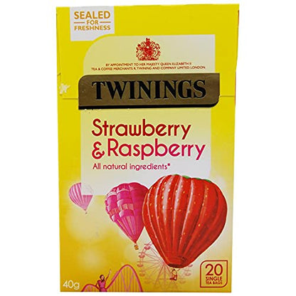 Twinings Strawberry & Raspberry Tea, 4 X 40 g