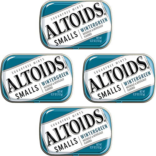 Altoids Smalls Sugar Free Wintergreen Mints, 4 x 10.5 g - Double the Coolness!