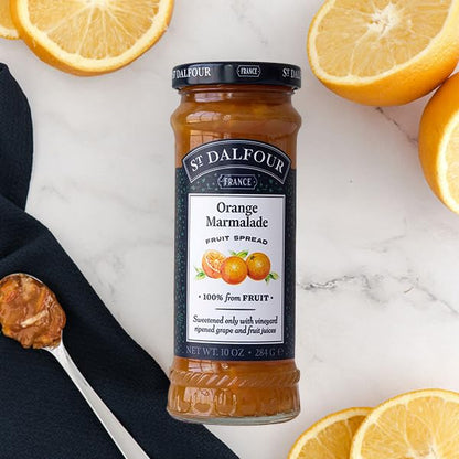 ST. DALFOUR Orange Marmalade Fruit Spread 284 G, No Added Sugar, 100% From Fruit, No Added Preservatives, Colours, Flavors Or Sweeteners, No Corn Syrup, Traditional French Recipe