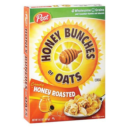 Post Honey Bunches of Oats Crunchy Honey Roasted- 2 Pack, 2 x 411 g - Double the honey roasted crunch!