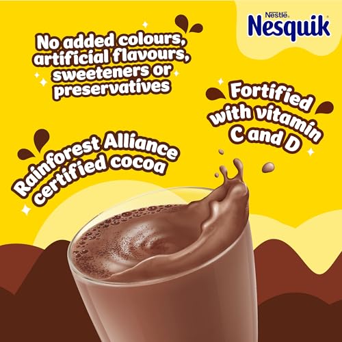 Nesquik Nestle Nesquik Chocolate Flavour Milkshake Mix, 300 G, (103066141), No Artificial Sweeteners - "Chocolate Nesquik Mix - 300g of Pure Milkshake Joy, No Artificial Sweeteners!"