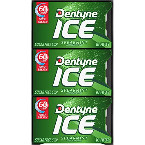 Dentyne Ice Spearmint 16-Count (Pack of 9) - Spearmint sensation!