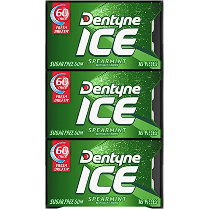 Dentyne Ice Spearmint 16-Count (Pack of 9) - Spearmint sensation!