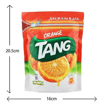 Tang Orange Drink Zipper Pouch imported, 500g Each (Pack of 3)