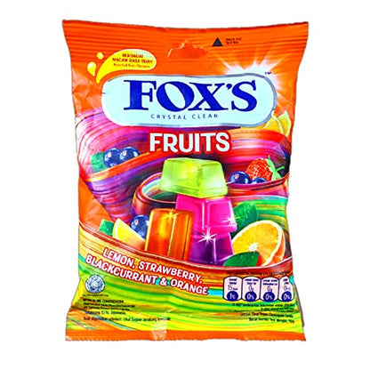 Fox's Crystal Clear Mint Fruits Candy 90G(90Grams- Pack Of 4) - Four-pack mint fruits candy!