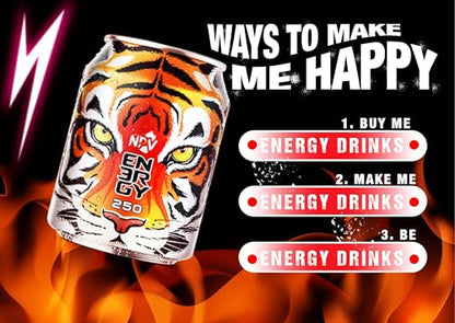 NVP Energy Drink 250ml, Pack of 12 Cans X 250ml Each (Imported) - "Fuel for the long haul!"