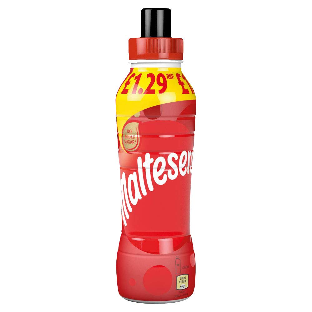 Maltesers Chocolate Milk Drink with Malt Extract and Sweeteners Bottle, 350 ml - "Creamy Malteser Milk Drink!"