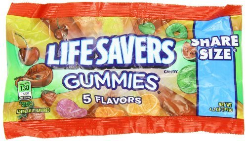 Lifesavers Gummies Five Flavor Pouches 4.2 Oz (Pack Of 15) - "Fifteen Gummy Packs!"