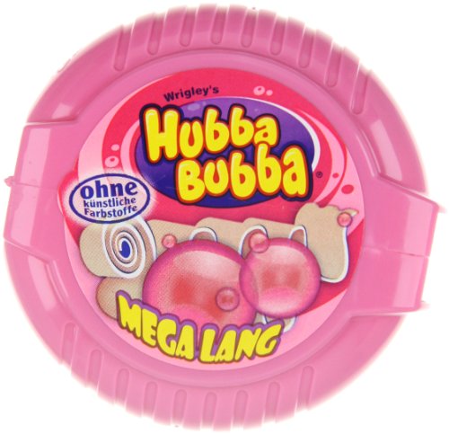 Hubba Bubba Fancy Fruit Mega Long 180 cm Bubble Gum, 1.98 oz / 56 g, 12 Pack - Twelve packs of mega long fancy fruit bubble gum, 56g each.