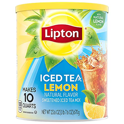 Lipton Iced Tea Mix, Lemon (Natural Flavour, Sweetened Iced Tea Mix) 670g - "Sweet Lemon Mix!"