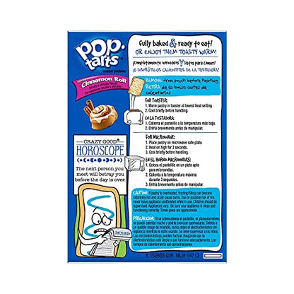 Pop Tarts Frosted Cinnamon Roll Pack of 4 Pouch, 4 x 400 g - "Cinnamon roll bliss!"