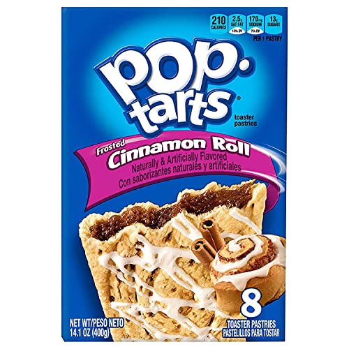 Pop Tarts Frosted Cinnamon Roll Pack of 4 Pouch, 4 x 400 g - "Cinnamon roll bliss!"