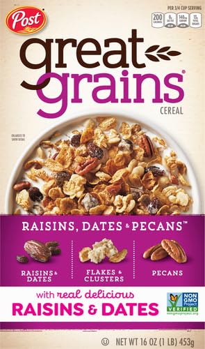 Great Grains Raisins, Dates & Pecans Cereal, 453g - A nutritious and delicious way to start your day.