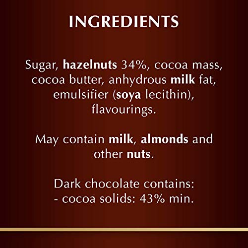 LINDT LES GRAND Hazelnuts Dark Chocolate, 150g