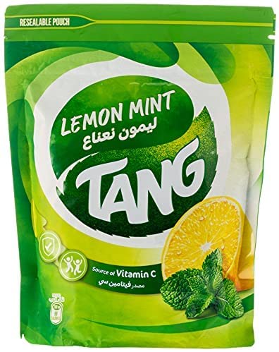 Tang Lemon Mint Instant Drink powder Resealable Pouch Imported, 375g Each (Pack of 2)