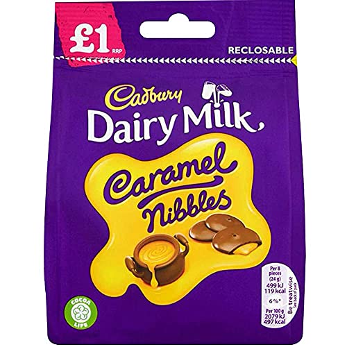 Cadbury Dairy Milk Caramel Nibbles Pack of 2, x 95 g - Caramel nibbles