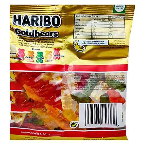 Haribo Goldbears Share Size, 4.94 oz ℮ 140 g - Classic gold-bear gummies in a share size pack.