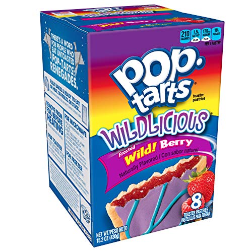 Kellogg's Frosted Pop Tarts Wild Berry, 430 Grams - Indulge in wild berry delight with Kellogg's Frosted Pop Tarts Wild Berry, 430g.